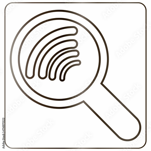 Magnifying glass icon with wifi connection design decoration.