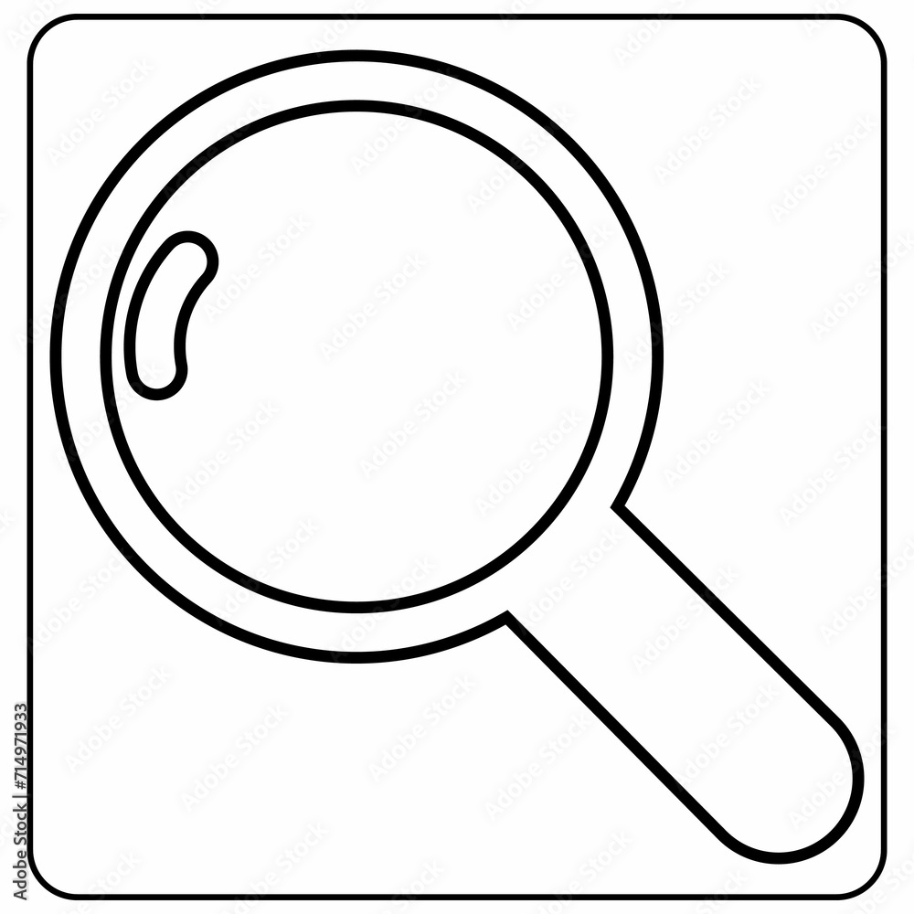 Magnifying glass icon design decoration.
Magnifying glass icon design decoration.