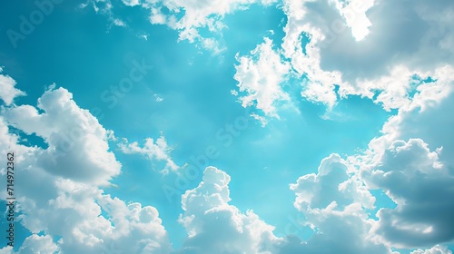 Cloudy blue sky white background