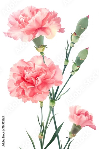 Mother's day banner design with beautiful Carnation flowers