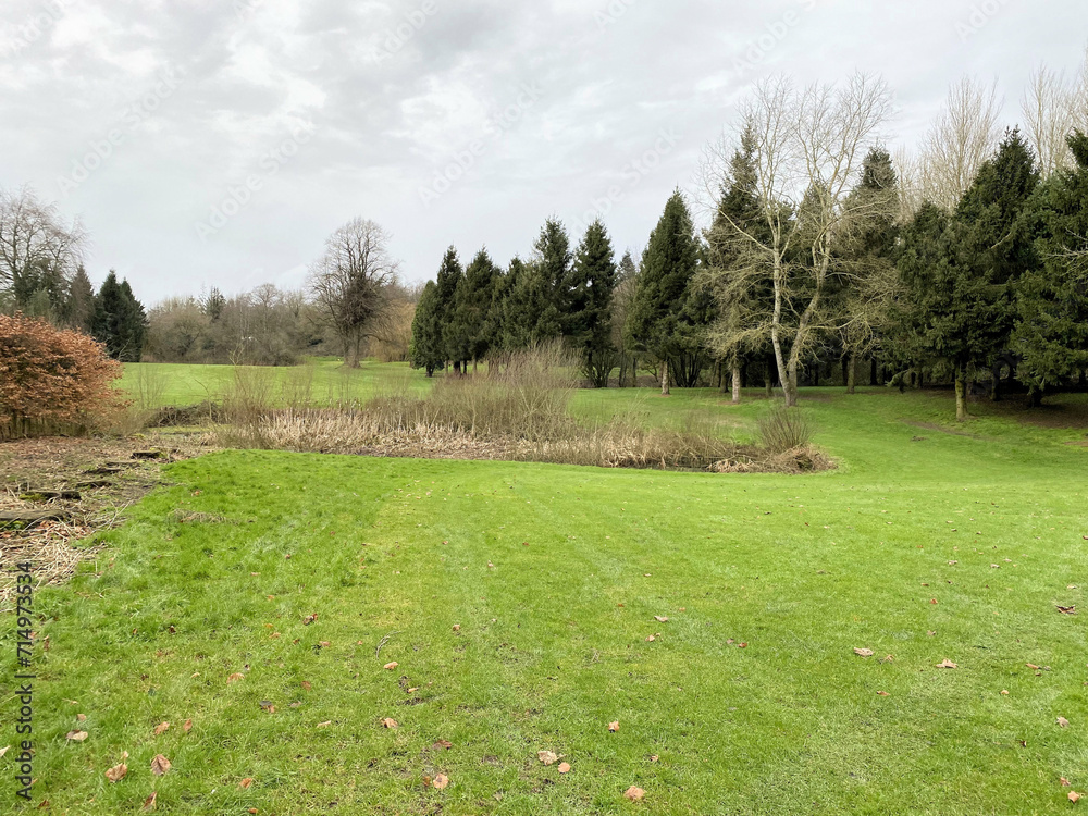 Naklejka premium A view of the Shropshire Countryside at the Hill Valley in Whitchurch