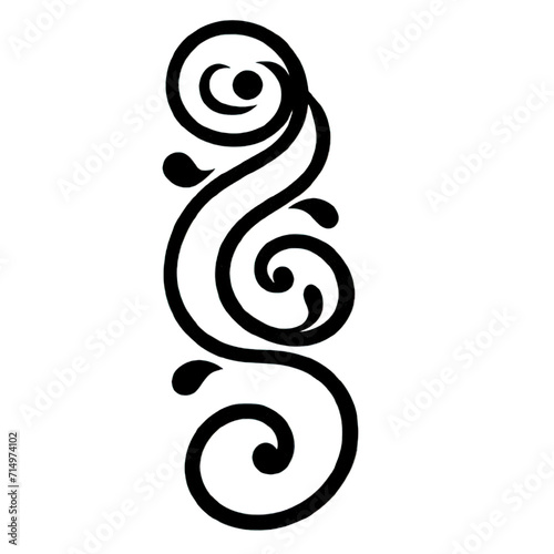 Traditional Maori Koru Spiral Tattoo Design photo