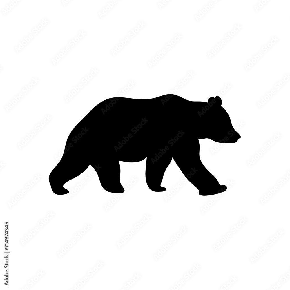 Fototapeta premium hand drawn bear silhouette