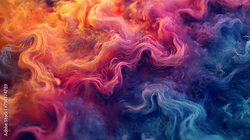 Abstract wave of colorful wool background