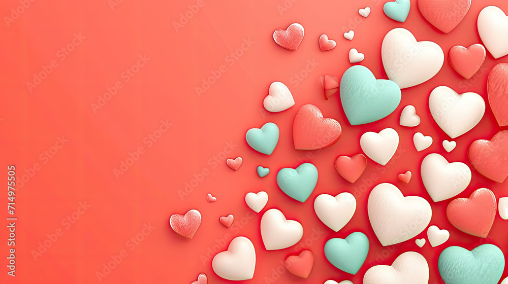 Valentine's day background with hearts. 