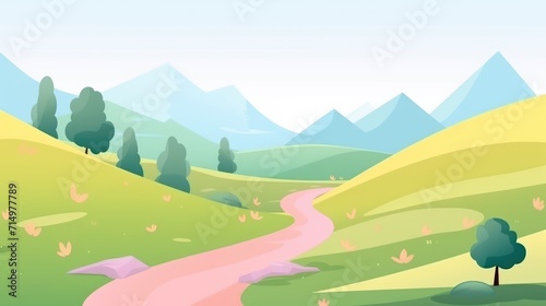 beutiful nature landscape mountain view background illustration