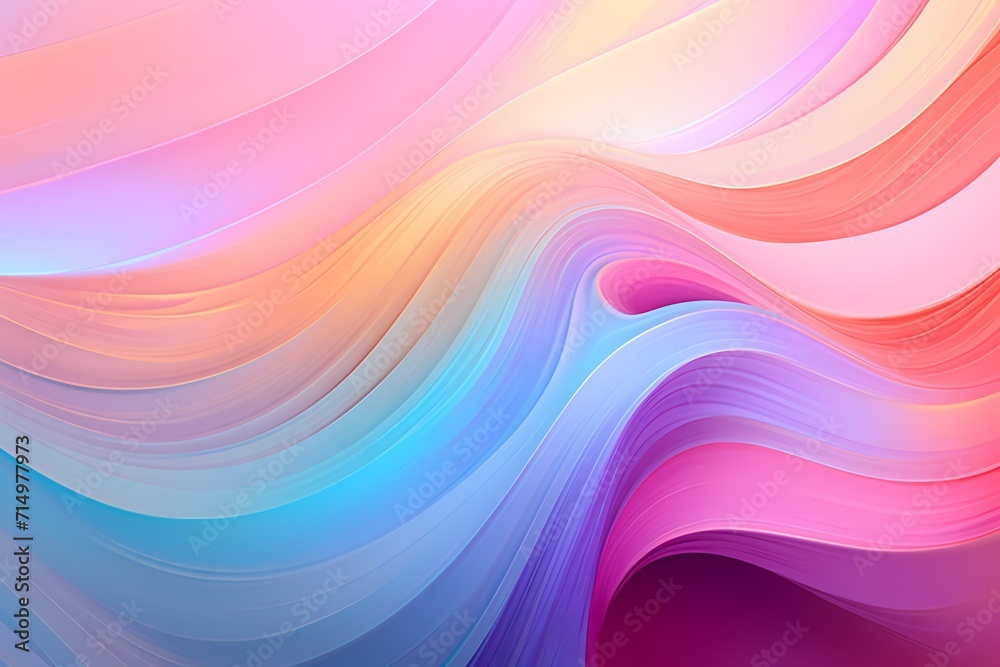 Abstract digital art with swirling patterns and gradients of pastel colors, creating a visually captivating and dynamic scene.