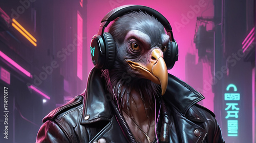 Vulture Synthwave Serenity Down Under by Alex Petruk AI GENERATED