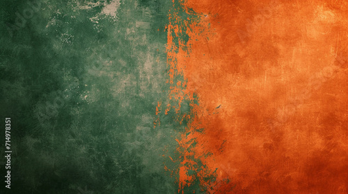 Burnt Orange and Hunter Green grunge banner background. PowerPoint and Business background. photo