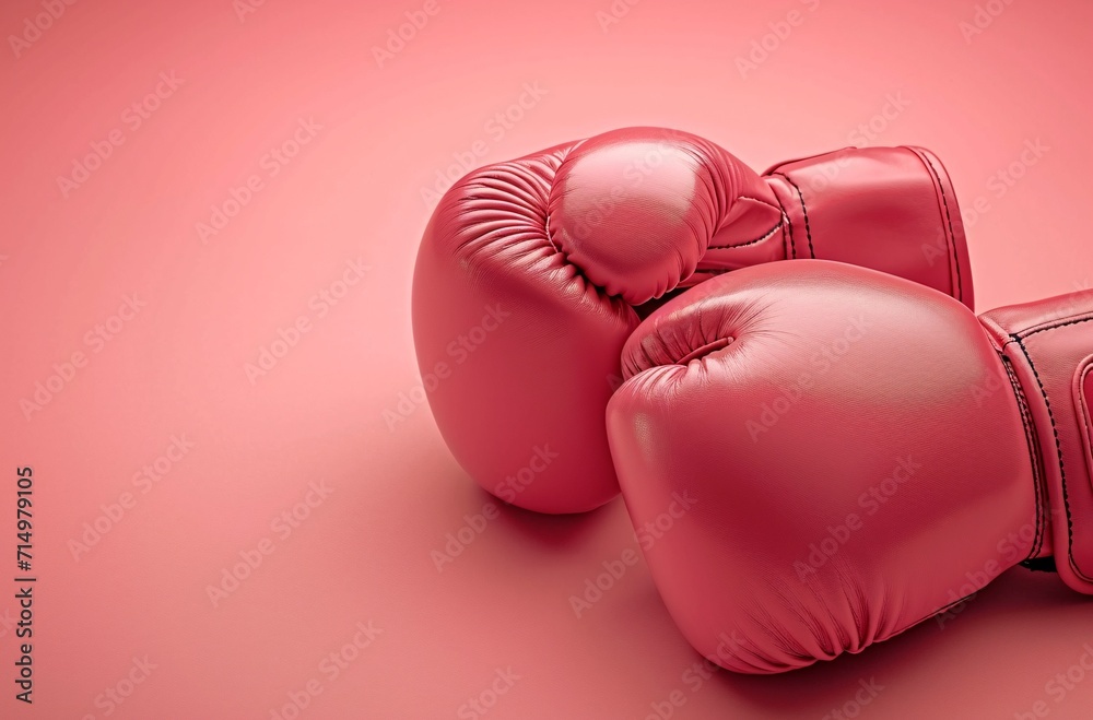 Pink Boxing Gloves Generative AI