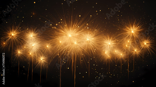 Beautiful creative holiday background with fireworks and sparkles