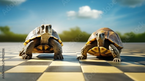 tortoise leading in a hare race in strategy and leadership