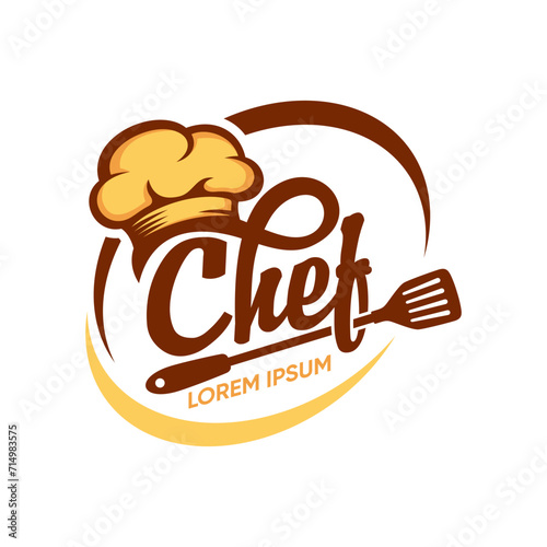 Kitchen chef logo design vector template