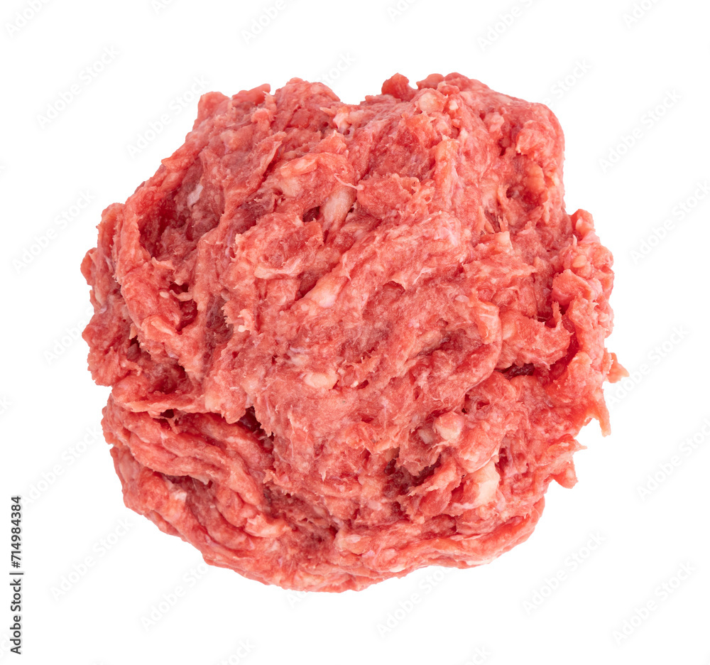 raw fresh minced meat, pork, beef or mixed forcemeat isolated, meat is ready to cook lasagna or meatballs