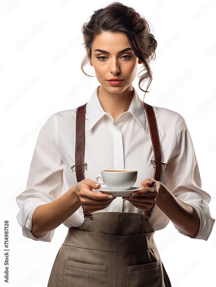 Creative Female Barista in Café, AI Generated Creative Female Barista in Café, AI Generated