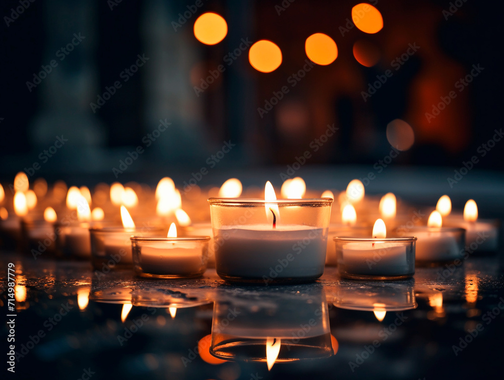 burning candles in church burning candles in church