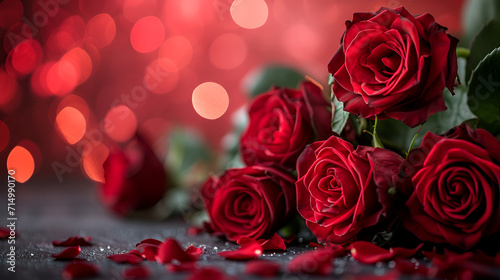 Red rose background with copy space © Muhammad Irfan