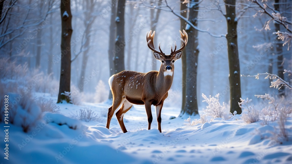 deer in winter deer in winter