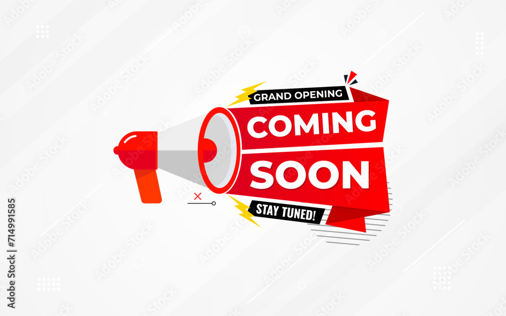 Coming Soon Sale Banner vector template. Grand Opening sale banner vector graphic design background Coming Soon Sale Banner vector template. Grand Opening sale banner vector graphic design background