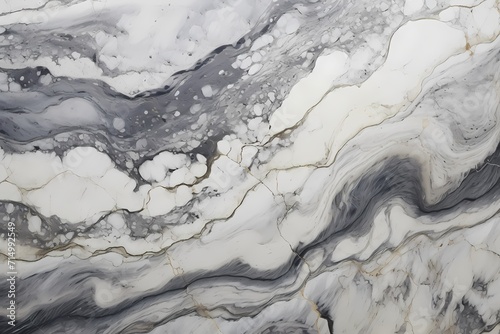 An up-close exploration of marble reveals a world of textures, creating an engaging abstract composition.