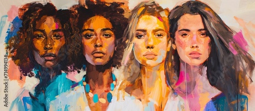 Three Women's Portraits Generative AI