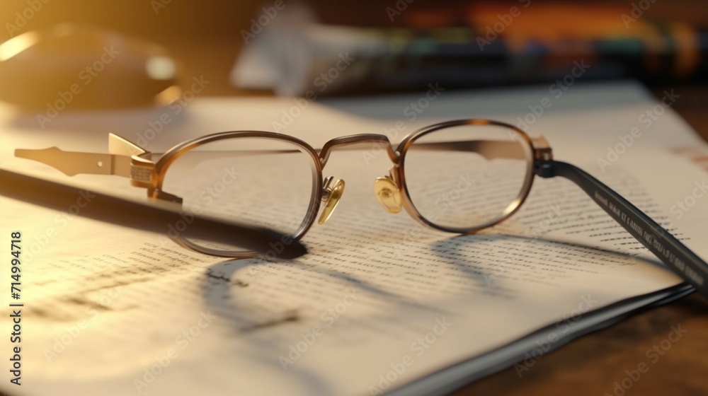 eye glasses on prescription pad Ai Generative eye glasses on prescription pad Ai Generative