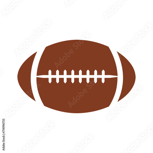 Football clip art design on plain white transparent isolated background for card, shirt, hoodie, sweatshirt, apparel, card, tag, mug, icon, poster or badge