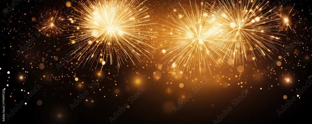 Fototapeta premium beautiful fireworks background