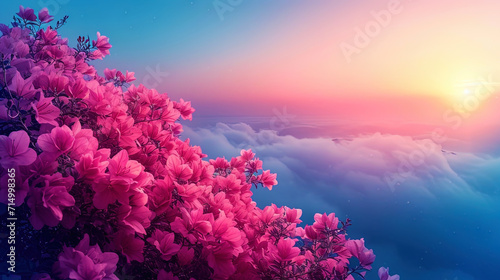 From light blue to rich fuchsia: a gradient background creates visual magic and brightness