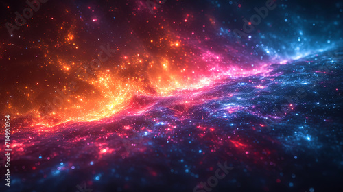 The background of Cosmos, where the game of light on the surface of space objects creates a visual