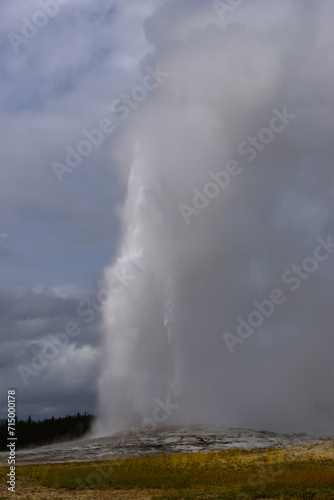 Powerful geyser, seen in Wyoming