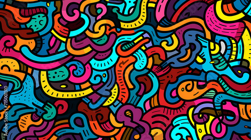 Abstract seamless doodle background  artistic background