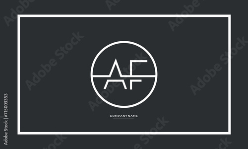 Alphabet Letters AF or FA Logo Monogram