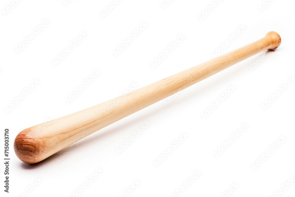 Wooden Baseball Bat on White Background Wooden Baseball Bat on White Background