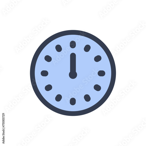Clock minimal outline icon on white background (1)