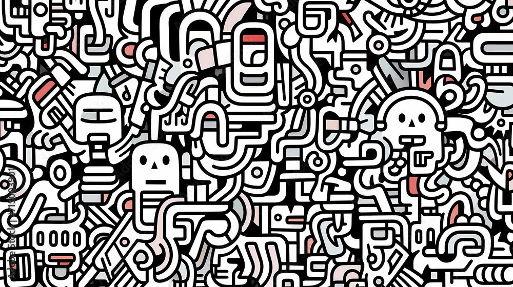 Abstract seamless doodle background, artistic background Abstract seamless doodle background, artistic background