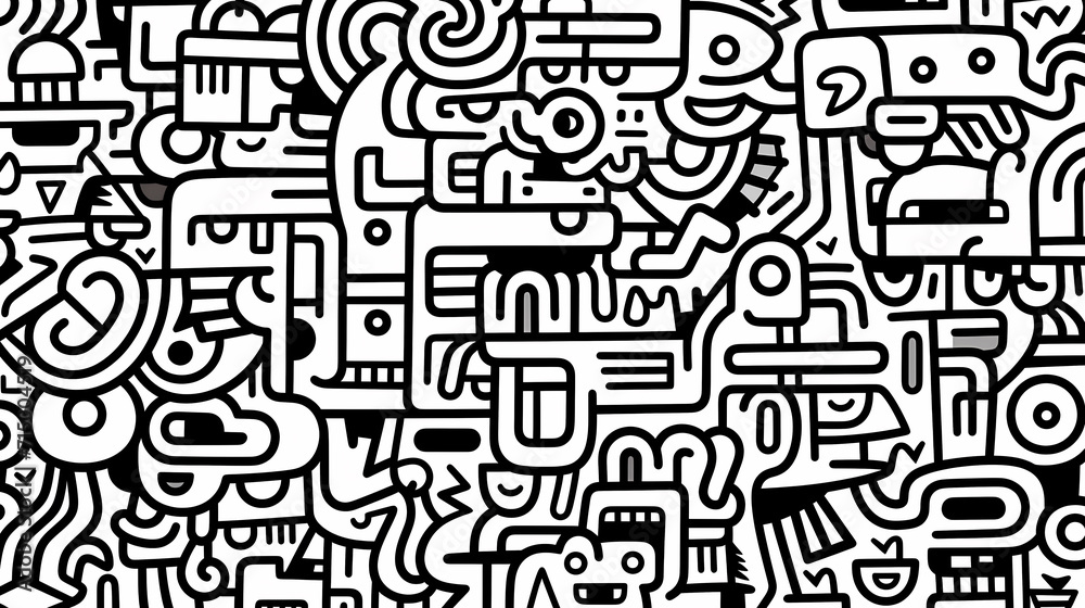 Abstract seamless doodle background, artistic background Abstract seamless doodle background, artistic background