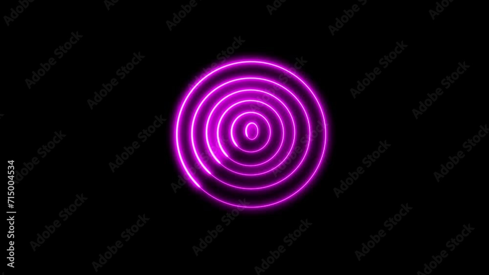 Radio Waves in Circle Form. Radio waves signal animation Radio Waves in Circle Form. Radio waves signal animation