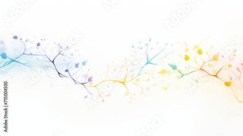 A 3D render of neuronal links photoshoot is a complex and intricate water color, cartoon, hand drawing, animation 3D, vibrant, minimalist style. ai generated.
