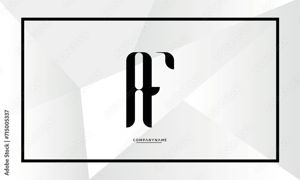 Alphabet Letters AF or FA Logo Monogram Alphabet Letters AF or FA Logo Monogram