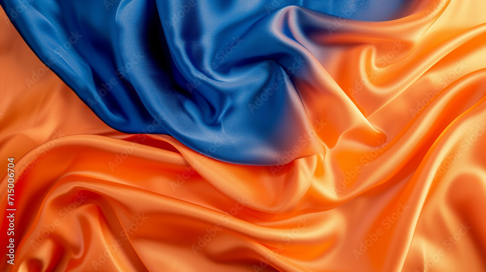 bright orange and blue silk background bright orange and blue silk background