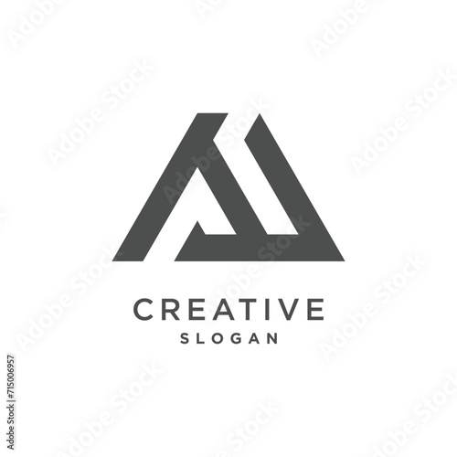 Letter A logo vector illustration idea with creative concept