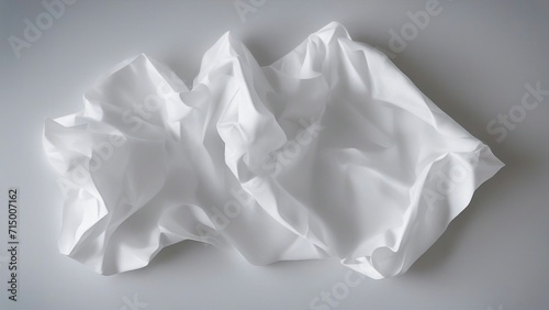 crumpled paper ball A realistic illustration of a crumpled white paper texture. The texture has a white color 