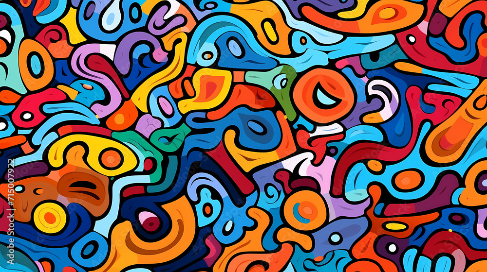 Abstract seamless doodle background, artistic background Abstract seamless doodle background, artistic background
