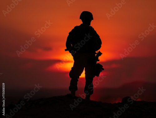 silhouette of a soldier
