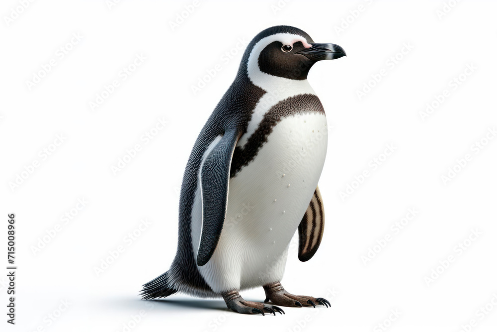 Penguin bird isolated on solid white background. ai generative Penguin bird isolated on solid white background. ai generative