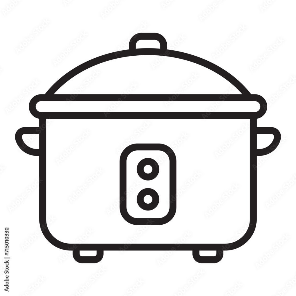 Rice Cooker line Icon. Rice Cooker line Icon.