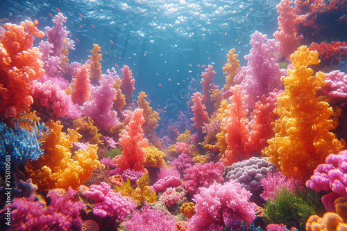 Beautiful Ornamental Fish in Beautiful Coral Reefs © Khamal