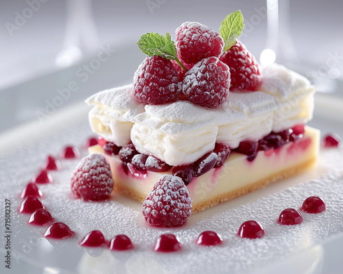 cheesecake with raspberries