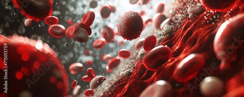 Blood cells in motion Generative AI